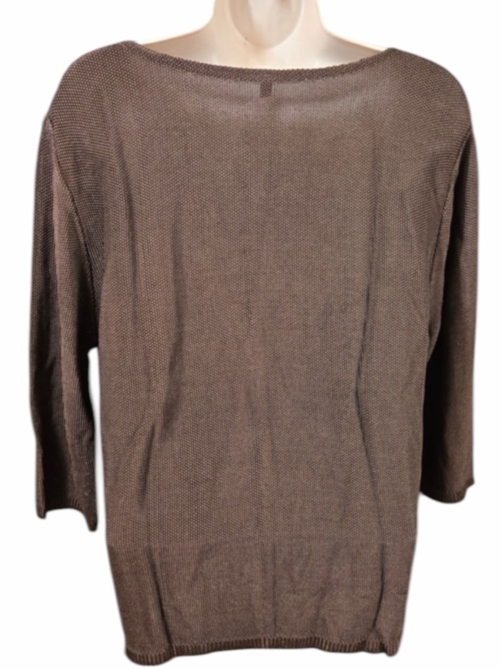 POWWOW Knit Round Neck Sweater Women’s Size 2 Brown 7309 - Picture 3 of 7
